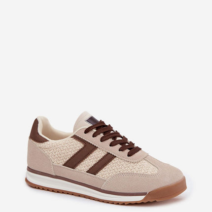 Women's Eco Leather And Textile Sport Shoes With Removable Insole - Très Elite