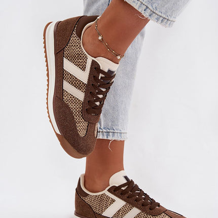 Women's Eco Leather And Textile Sport Shoes With Removable Insole - Très Elite