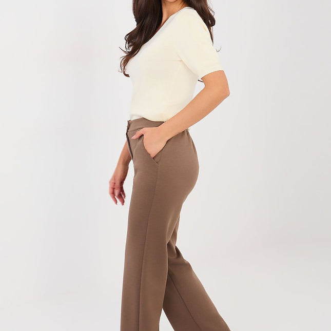 Rue Paris Women's Professional Trousers with Tailored Fit and Stretch