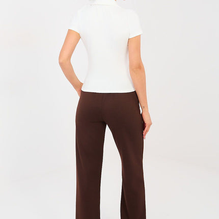Rue Paris Women's Professional Trousers with Tailored Fit and Stretch