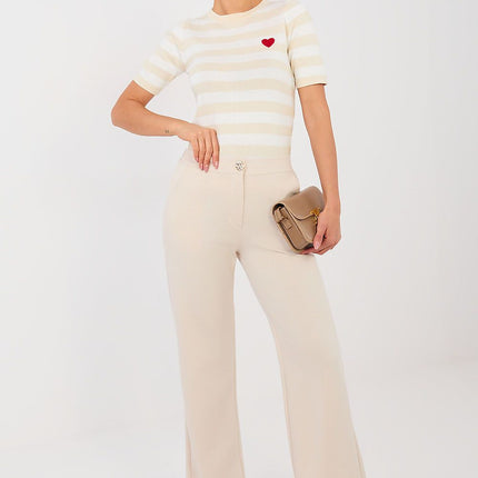 Rue Paris Women's Professional Trousers with Tailored Fit and Stretch