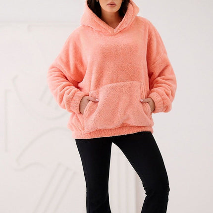 Womens Teddy Bear Sweatshirt Hooded Casual Long Sleeve Polyester - Très Elite