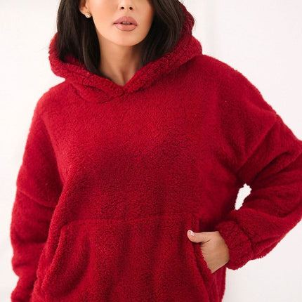 Womens Teddy Bear Sweatshirt Hooded Casual Long Sleeve Polyester - Très Elite