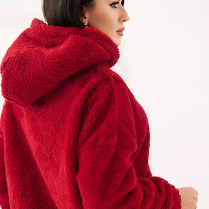 Womens Teddy Bear Sweatshirt Hooded Casual Long Sleeve Polyester - Très Elite