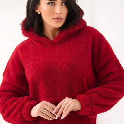 Womens Teddy Bear Sweatshirt Hooded Casual Long Sleeve Polyester - Très Elite