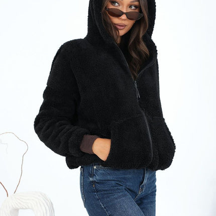 Casual Womens Teddy Bear Fleece Polyester Sweatshirt - Très Elite