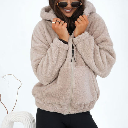 Casual Womens Teddy Bear Fleece Polyester Sweatshirt - Très Elite