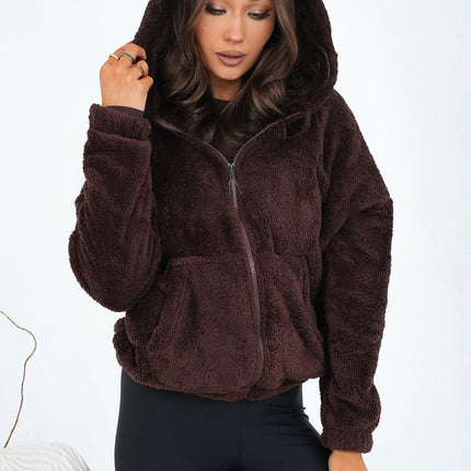 Casual Womens Teddy Bear Fleece Polyester Sweatshirt - Très Elite