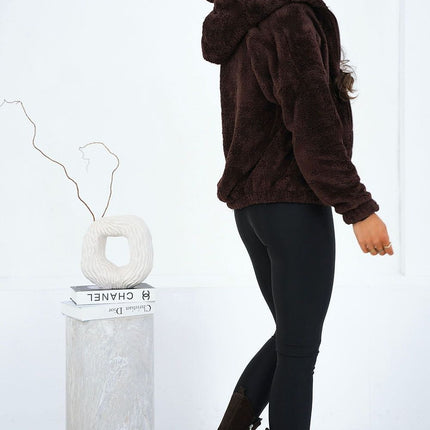 Casual Womens Teddy Bear Fleece Polyester Sweatshirt - Très Elite