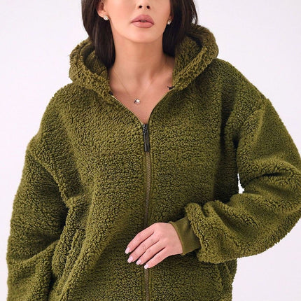 Womens Hooded Sweatshirt Sheep Style Long Sleeve Casual Polyester - Très Elite