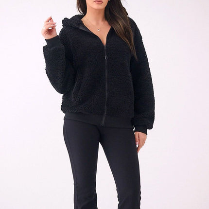 Womens Hooded Sweatshirt Sheep Style Long Sleeve Casual Polyester - Très Elite