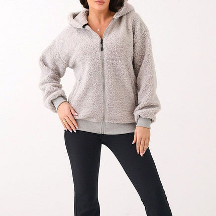 Womens Hooded Sweatshirt Sheep Style Long Sleeve Casual Polyester - Très Elite
