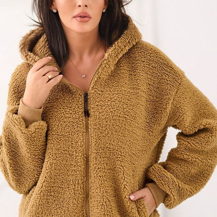 Womens Hooded Sweatshirt Sheep Style Long Sleeve Casual Polyester - Très Elite