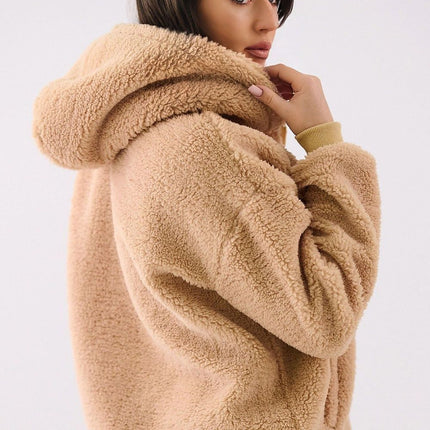 Womens Hooded Sweatshirt Sheep Style Long Sleeve Casual Polyester - Très Elite