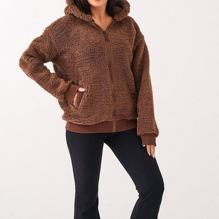 Womens Hooded Sweatshirt Sheep Style Long Sleeve Casual Polyester - Très Elite