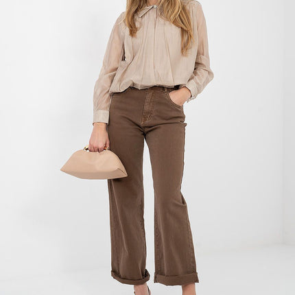 Elegant Womens Blouse With Elastic Hem For Work And Formal Wear - Très Elite