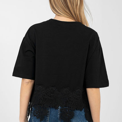 Women's Cotton Blouse With Elastane Short Sleeves Round Neck Daily Wear - Très Elite