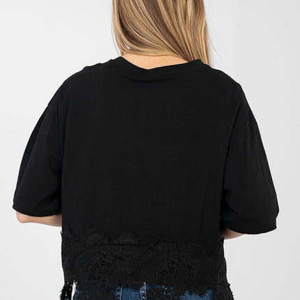Cotton Elastane Ladies Short Sleeve Blouse Round Neck - Très Elite