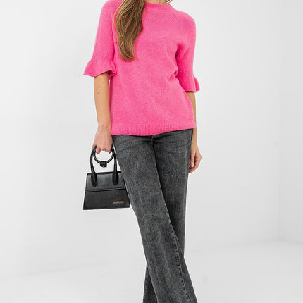 Italy Moda Professional Lightweight Knit Jumper with Ribbed Cuffs