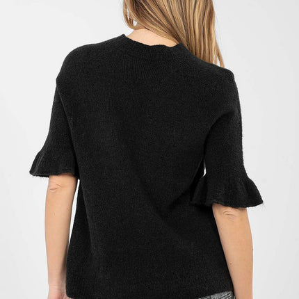 Italy Moda Professional Lightweight Knit Jumper with Ribbed Cuffs