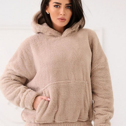 Womens Teddy Bear Sweatshirt Hooded Casual Long Sleeve Polyester - Très Elite