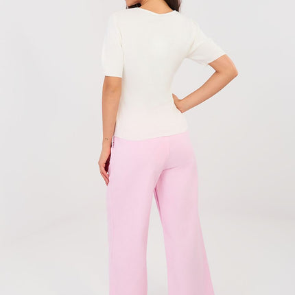 Italy Moda Women's Professional Trousers with Stretch Fabric and Pocke