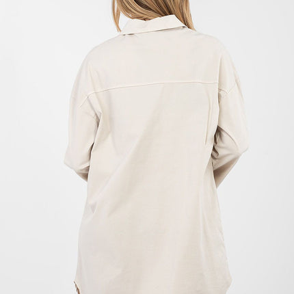 Daydress Cotton Button Up Shirt Dress With Classic Collar And Loose Fit Elastane - Très Elite