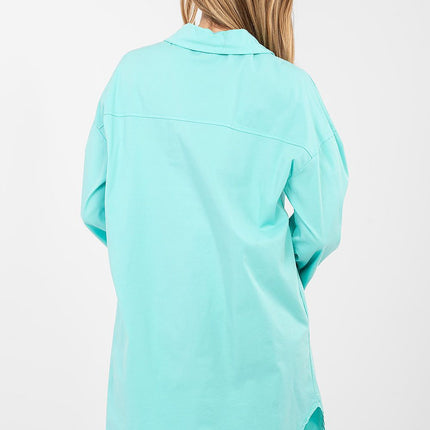 Daydress Cotton Button Up Shirt Dress With Classic Collar And Loose Fit Elastane - Très Elite