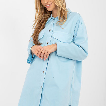 Daydress Cotton Button Up Shirt Dress With Classic Collar And Loose Fit Elastane - Très Elite