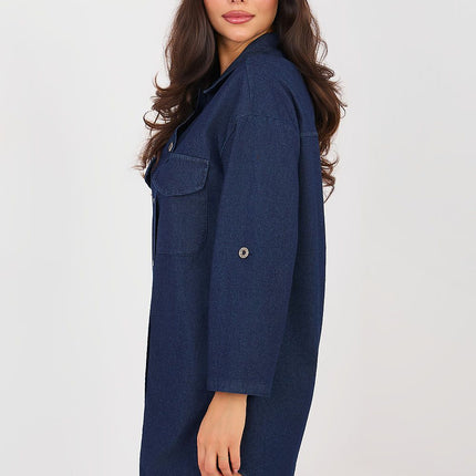 Daydress Shirt Dress With Cotton Elastane Classic Collar Timeless Style - Très Elite