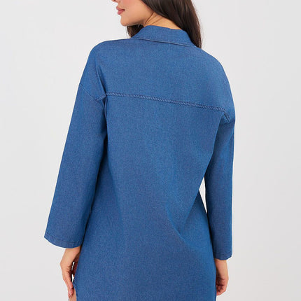 Daydress Shirt Dress With Cotton Elastane Classic Collar Timeless Style - Très Elite
