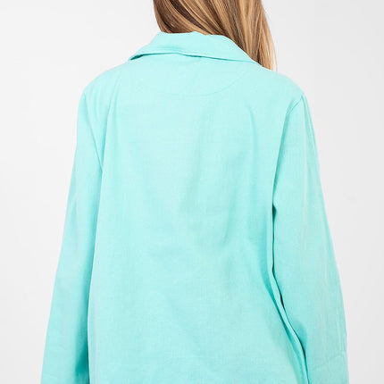 Casual Denim Jacket With Embroidered Flowers For Women - Très Elite