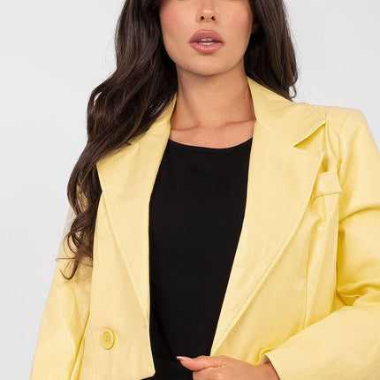 Stylish Eco Leather Women’s Blazer With Viscose And Polyurethane - Très Elite