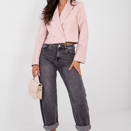 Stylish Eco Leather Women’s Blazer With Viscose And Polyurethane - Très Elite