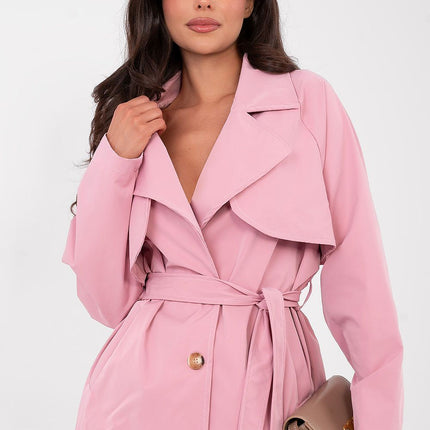 Womens Trench Coat Casual Style Short Length For Fall To Spring - Très Elite
