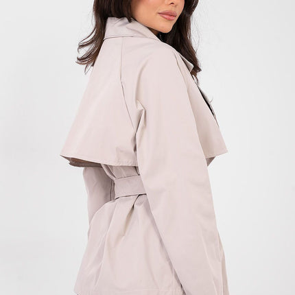Womens Trench Coat Casual Style Short Length For Fall To Spring - Très Elite
