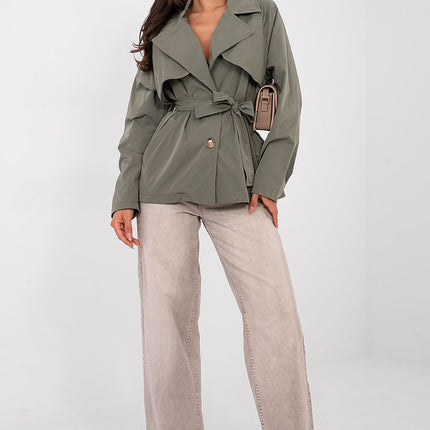 Womens Trench Coat Casual Style Short Length For Fall To Spring - Très Elite