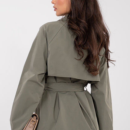 Womens Trench Coat Casual Style Short Length For Fall To Spring - Très Elite