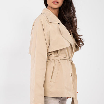 Womens Trench Coat Casual Style Short Length For Fall To Spring - Très Elite