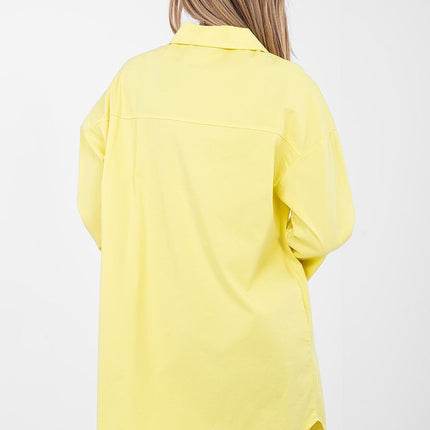 Daydress Cotton Button Up Shirt Dress With Classic Collar And Loose Fit Elastane - Très Elite