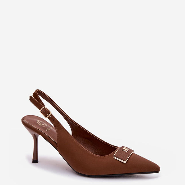 Elegant Textile High Heels With Pointed Toes And Stiletto Heels - Très Elite