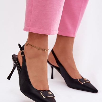 Elegant Textile High Heels With Pointed Toes And Stiletto Heels - Très Elite