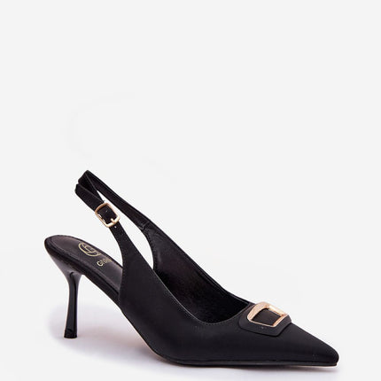 Elegant Textile High Heels With Pointed Toe Stiletto Front Detail - Très Elite