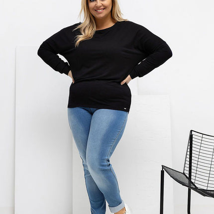 Plus Size Blouse Round Neckline Micro Modal Versatile Everyday Wear Casual - Très Elite