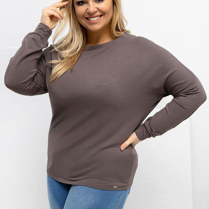 Plus Size Blouse Round Neckline Micro Modal Versatile Everyday Wear Casual - Très Elite