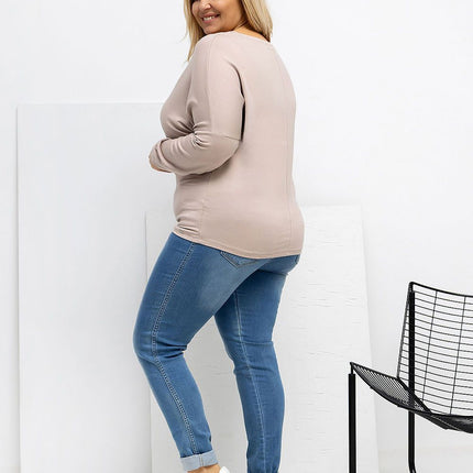 Plus Size Blouse Round Neckline Micro Modal Versatile Everyday Wear Casual - Très Elite