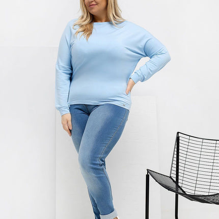Plus Size Blouse Round Neckline Micro Modal Versatile Everyday Wear Casual - Très Elite