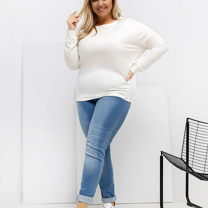 Plus Size Blouse Round Neckline Micro Modal Versatile Everyday Wear Casual - Très Elite