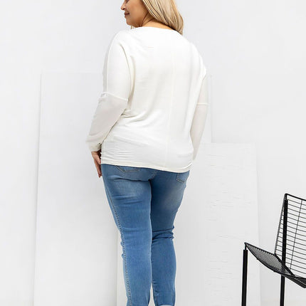 Plus Size Blouse Round Neckline Micro Modal Versatile Everyday Wear Casual - Très Elite