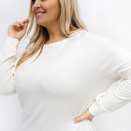 Plus Size Blouse Round Neckline Micro Modal Versatile Everyday Wear Casual - Très Elite